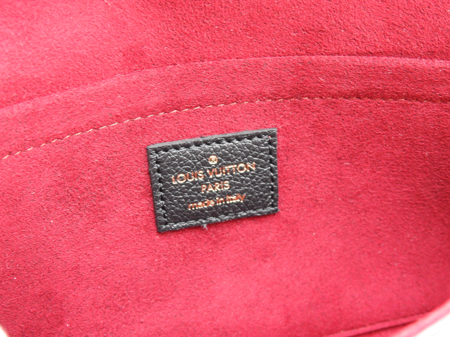 LOUIS VUITTON Pochette Felicie Clutch Hand Bag Empreinte Black Beige M82479