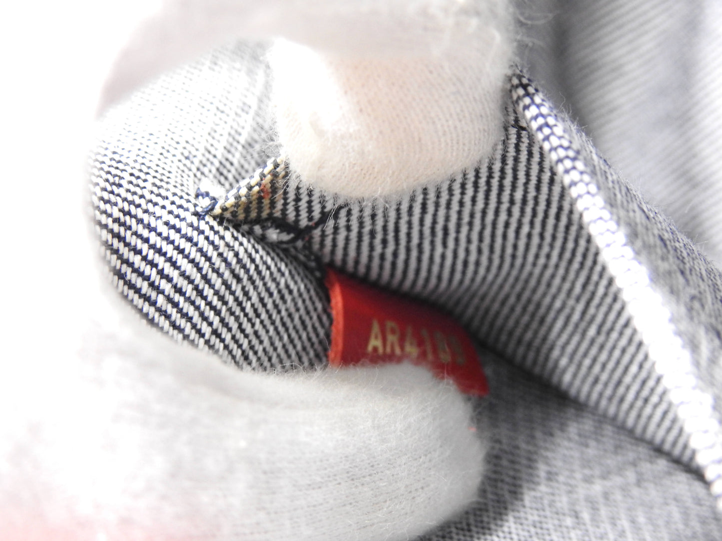 LOUIS VUITTON Monogram Denim Alma BB Shoulder Hand Bag Blue Red M45042