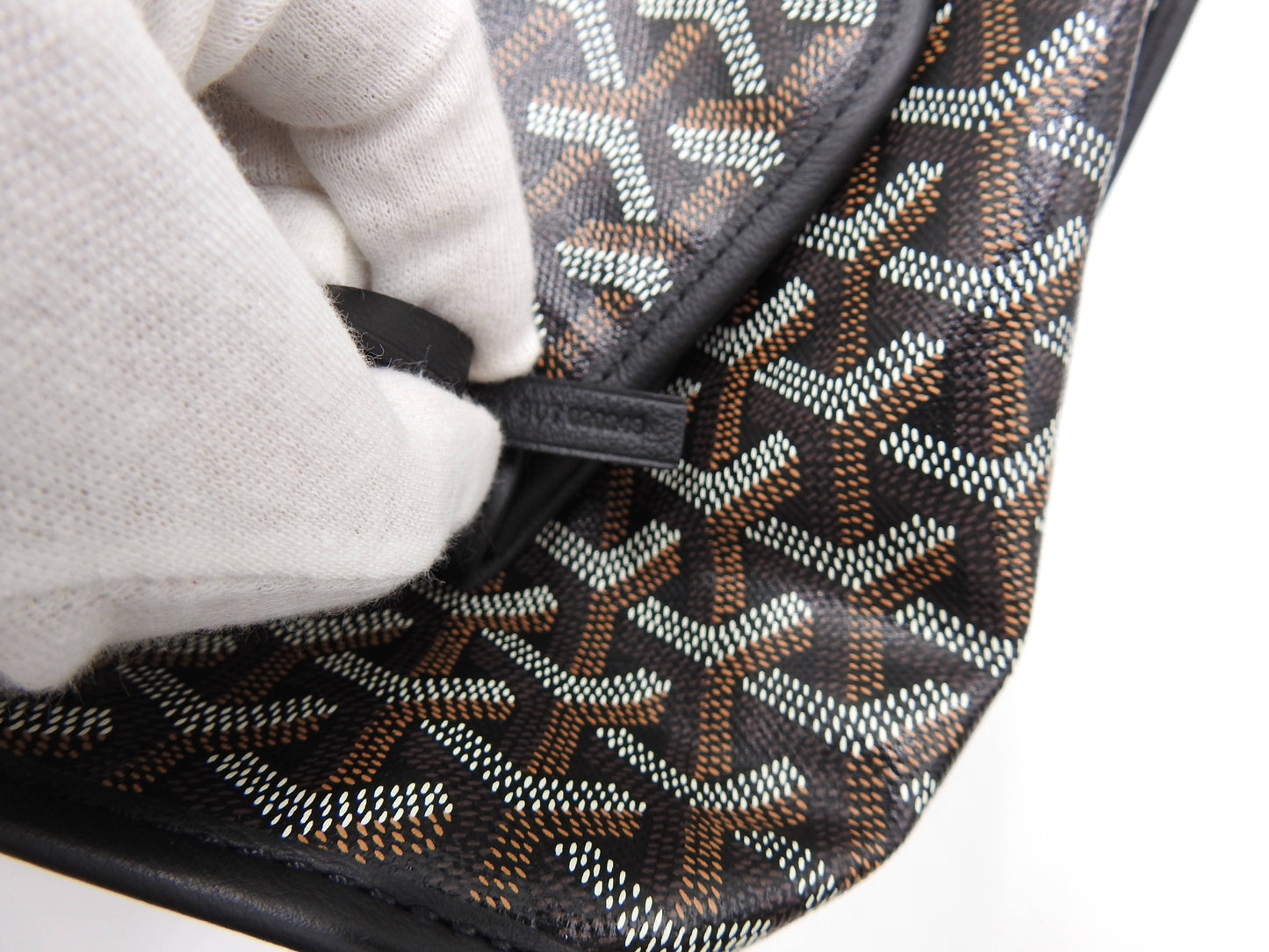 GOYARD Anjou GM Reversible Shoulder Tote Bag PVC Canvas Leather Black
