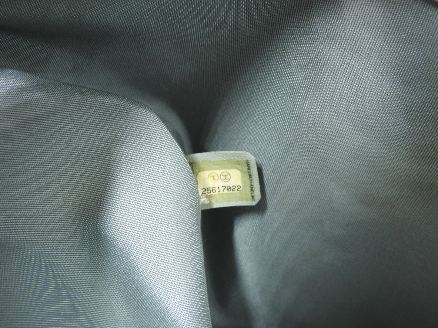 CHANEL CC Matelasse Top Handle 2way Chain Shoulder Hand Bag Lambskin Green