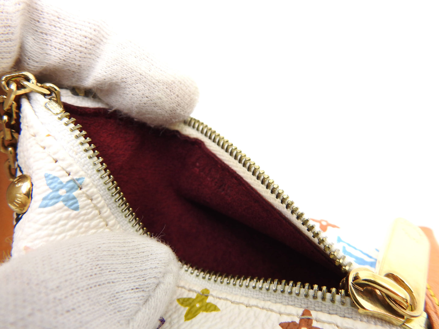 LOUIS VUITTON Monogram Multicolor Berlingo Coin Purse Case White M58029