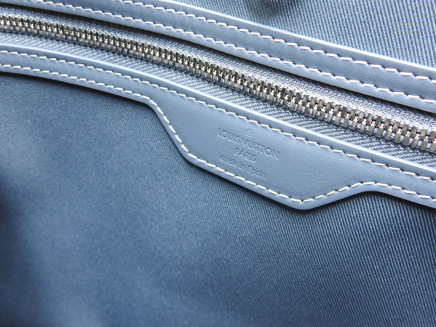 LOUIS VUITTON Monogram Denim Weekend NM Shoulder Tote Bag Canvas M22537