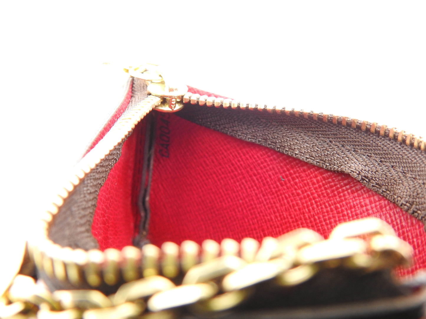 LOUIS VUITTON Monogram Cherry Porte Cles Zip Coin Purse Key Pouch M95042