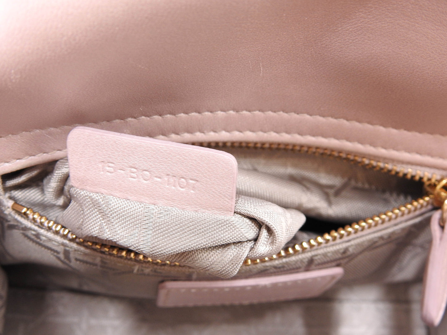 Christian Dior Lady Dior Mini Cannage Hand Shoulder Bag Lambskin Pink M0505