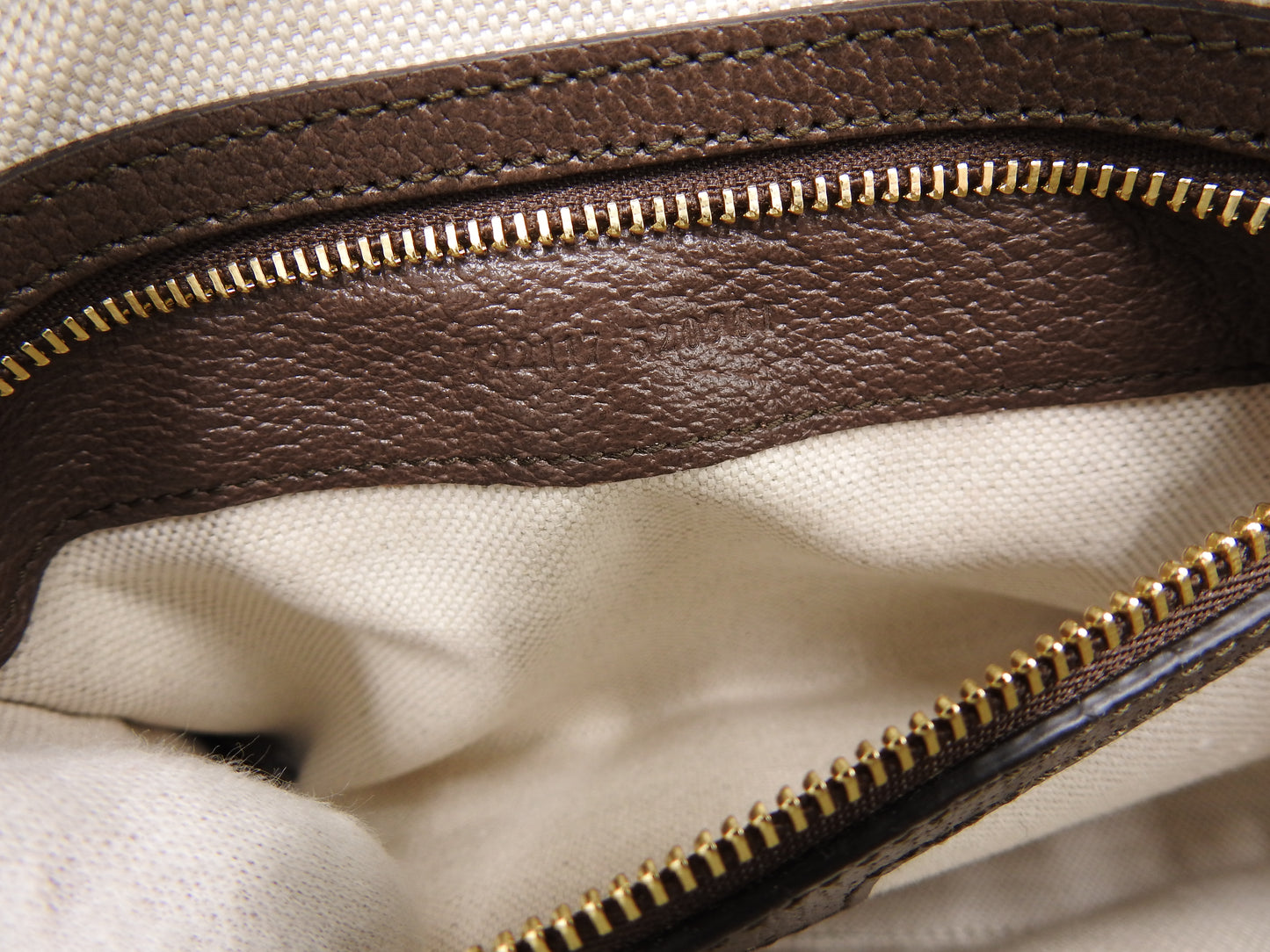 GUCCI GG Supreme Ophidia Web Messenger Shoulder Bag Beige Brown 722117