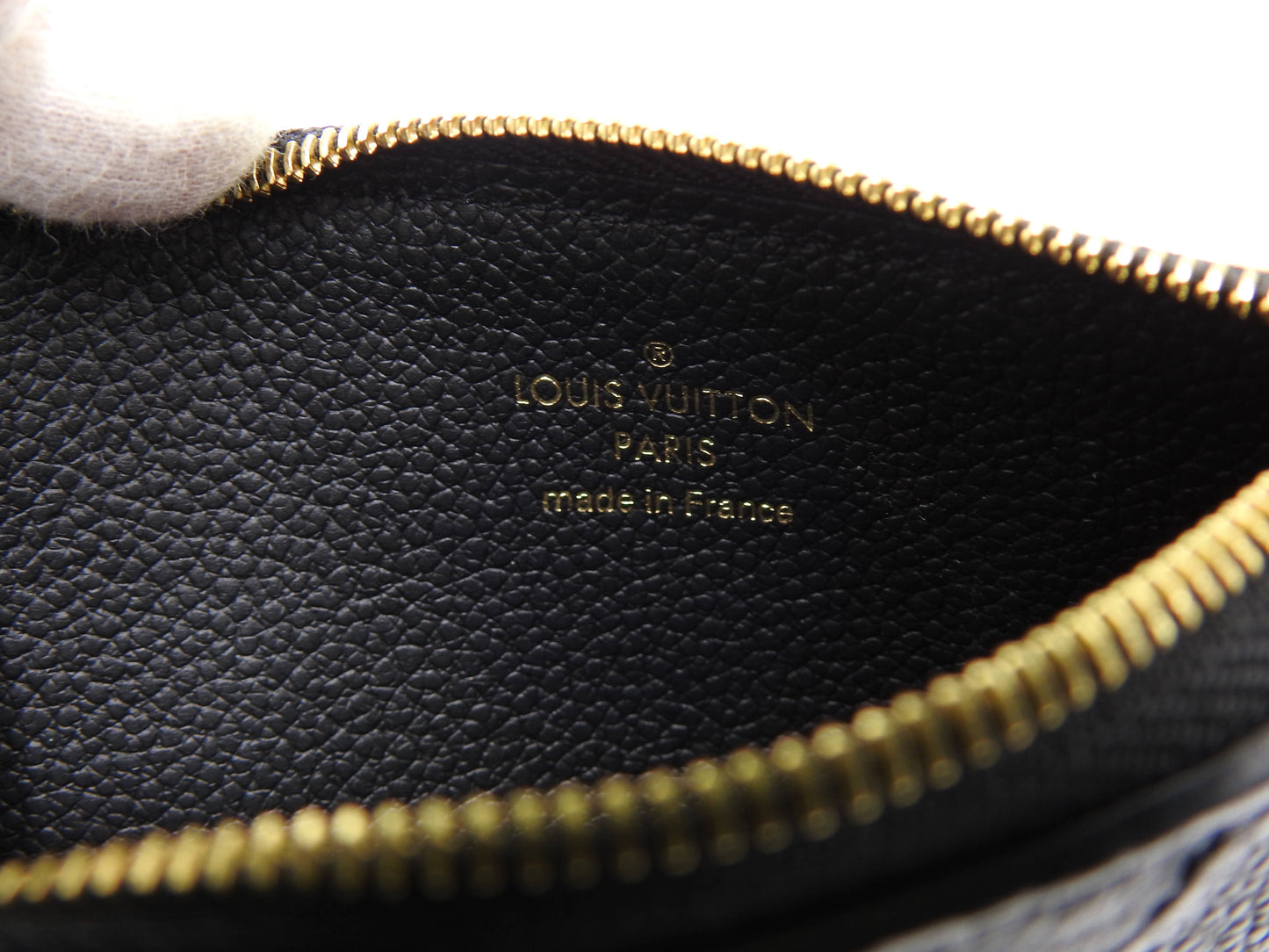 LOUIS VUITTON Monogram Empreinte Romy Card Case Holder Black M81883