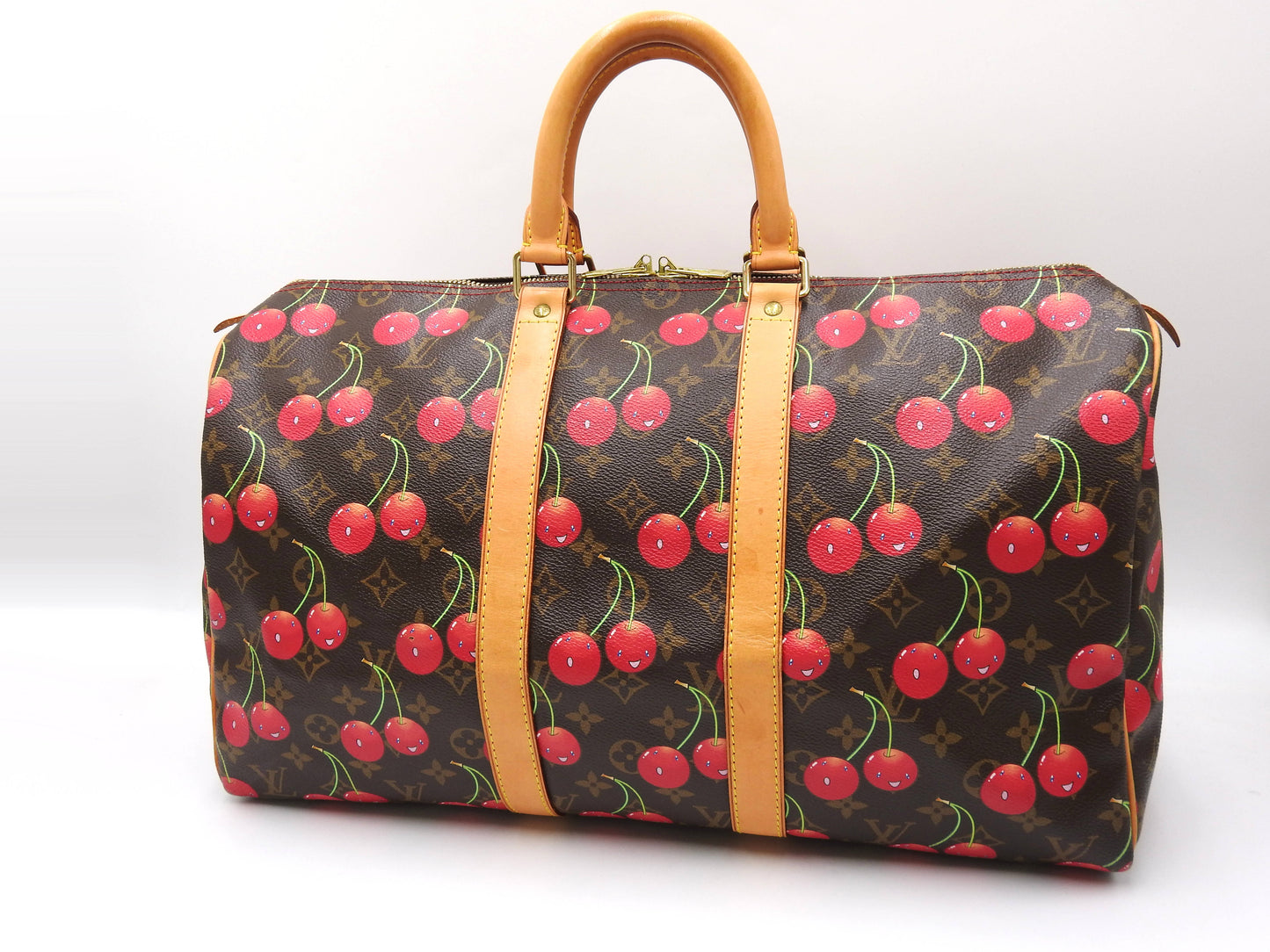 LOUIS VUITTON Monogram Cherry Keepall 45 Hand Bag Boston Bag Canvas M95011