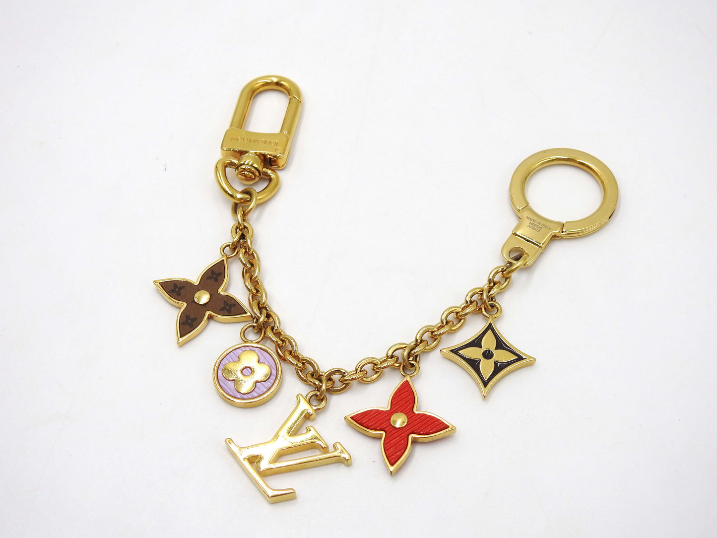 LOUIS VUITTON Spring Street Chain Bag Charm Key Holder GP Gold M0054