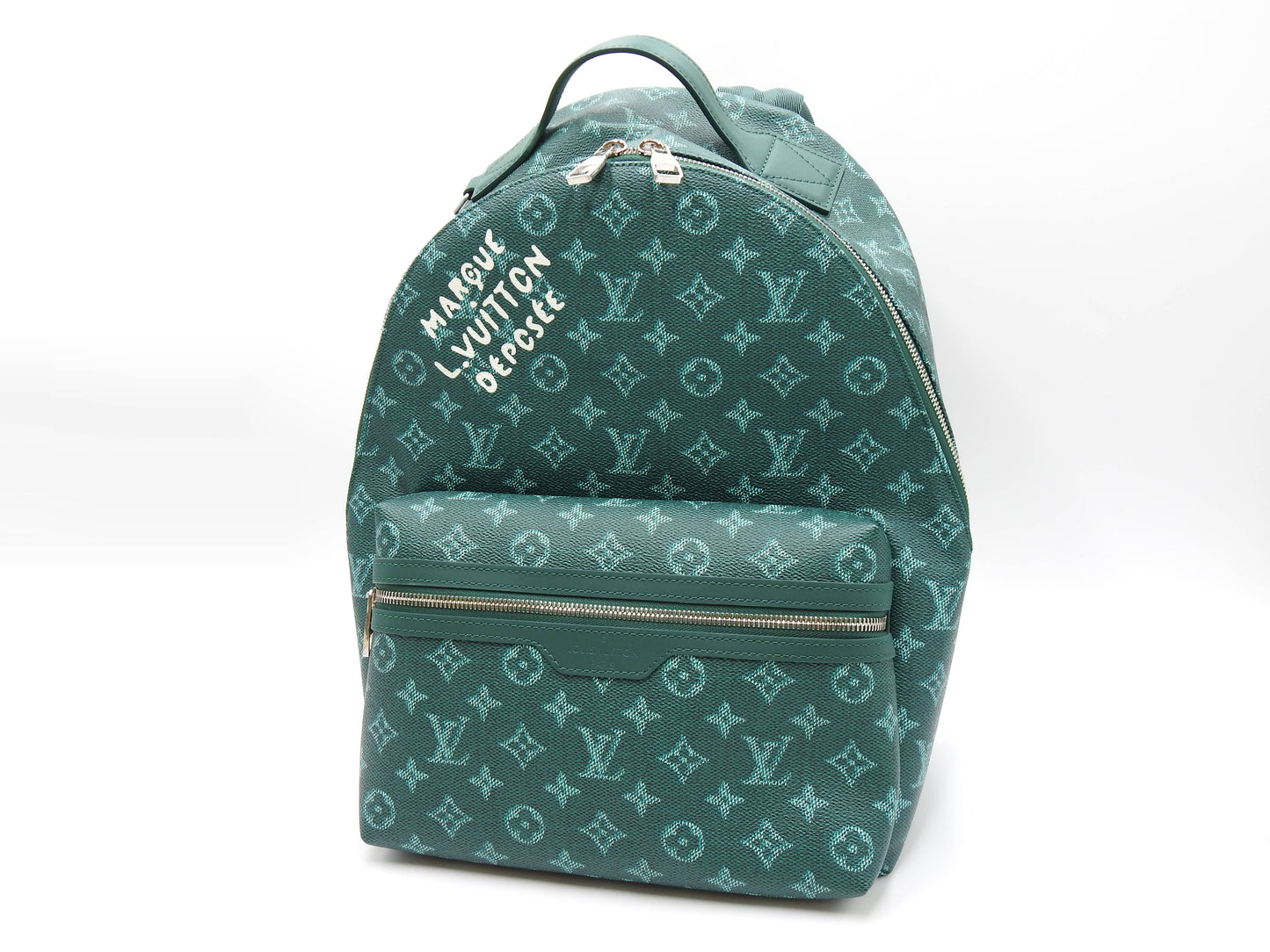 LOUIS VUITTON Monogram Heritage Discovery Backpack Bag PM Green M12780