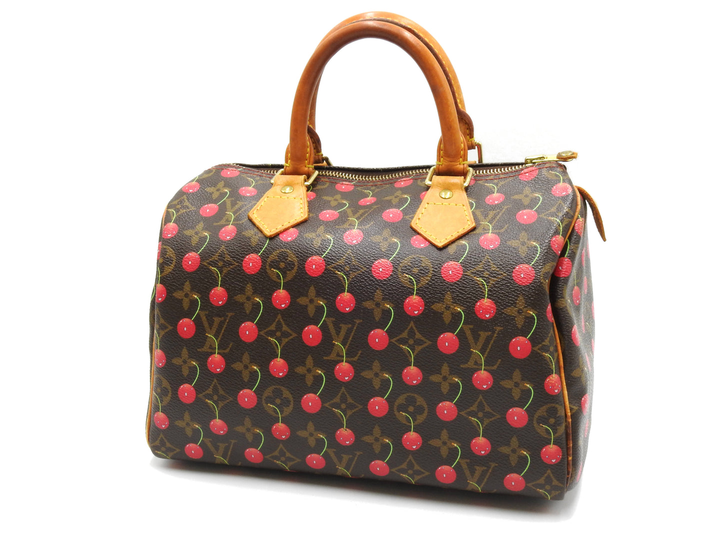 LOUIS VUITTON Monogram Cherry Speedy 25 Hand Bag Boston Bag Canvas M95009