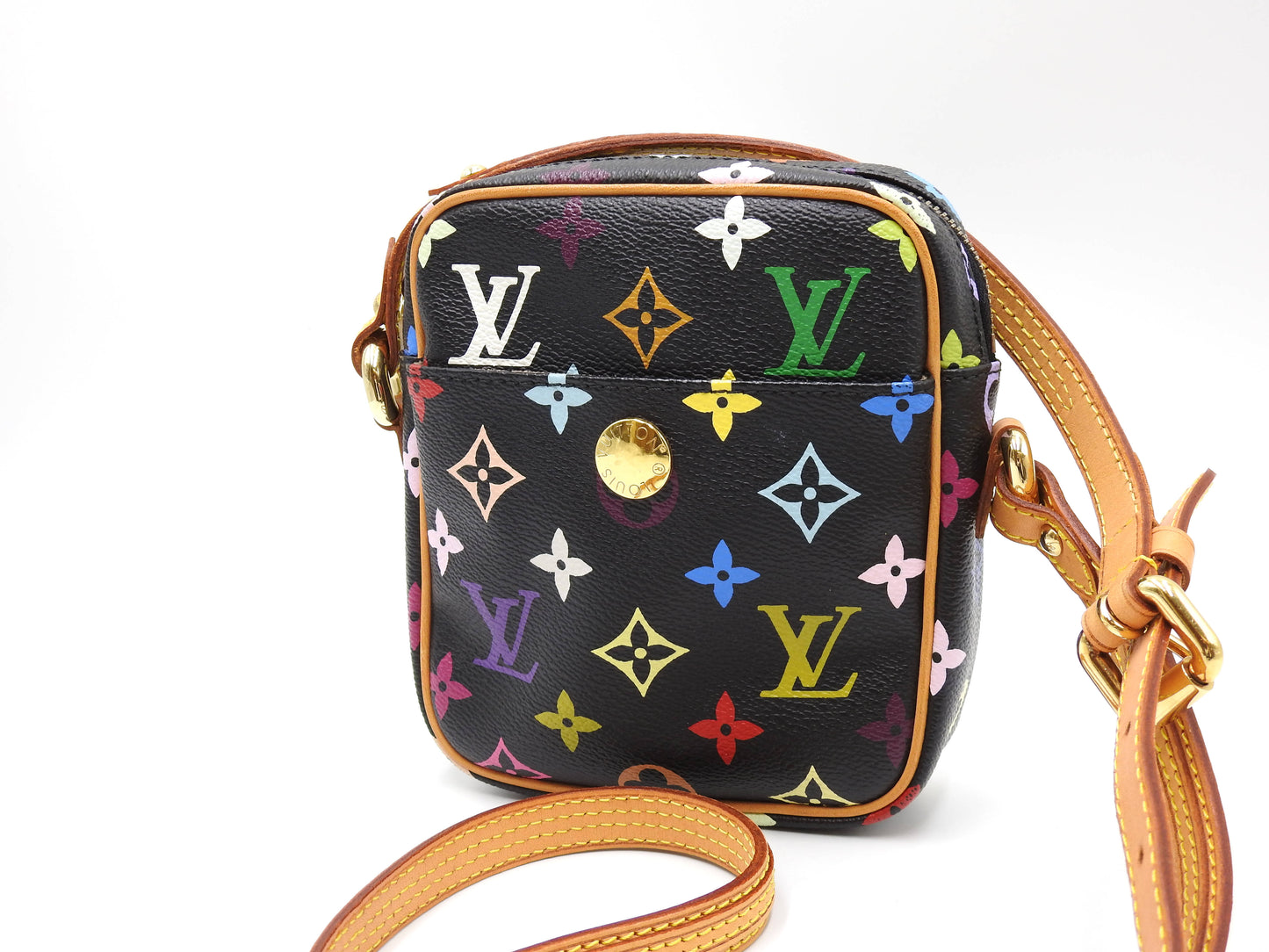 LOUIS VUITTON Monogram Multicolor Rift Shoulder Bag Noir Black M40056