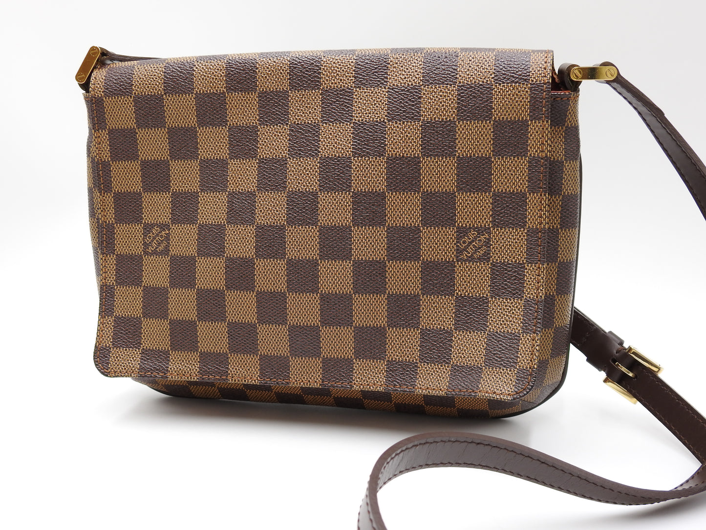LOUIS VUITTON Musette Tango Long Crossbody Shoulder Bag Damier Ebene N51301