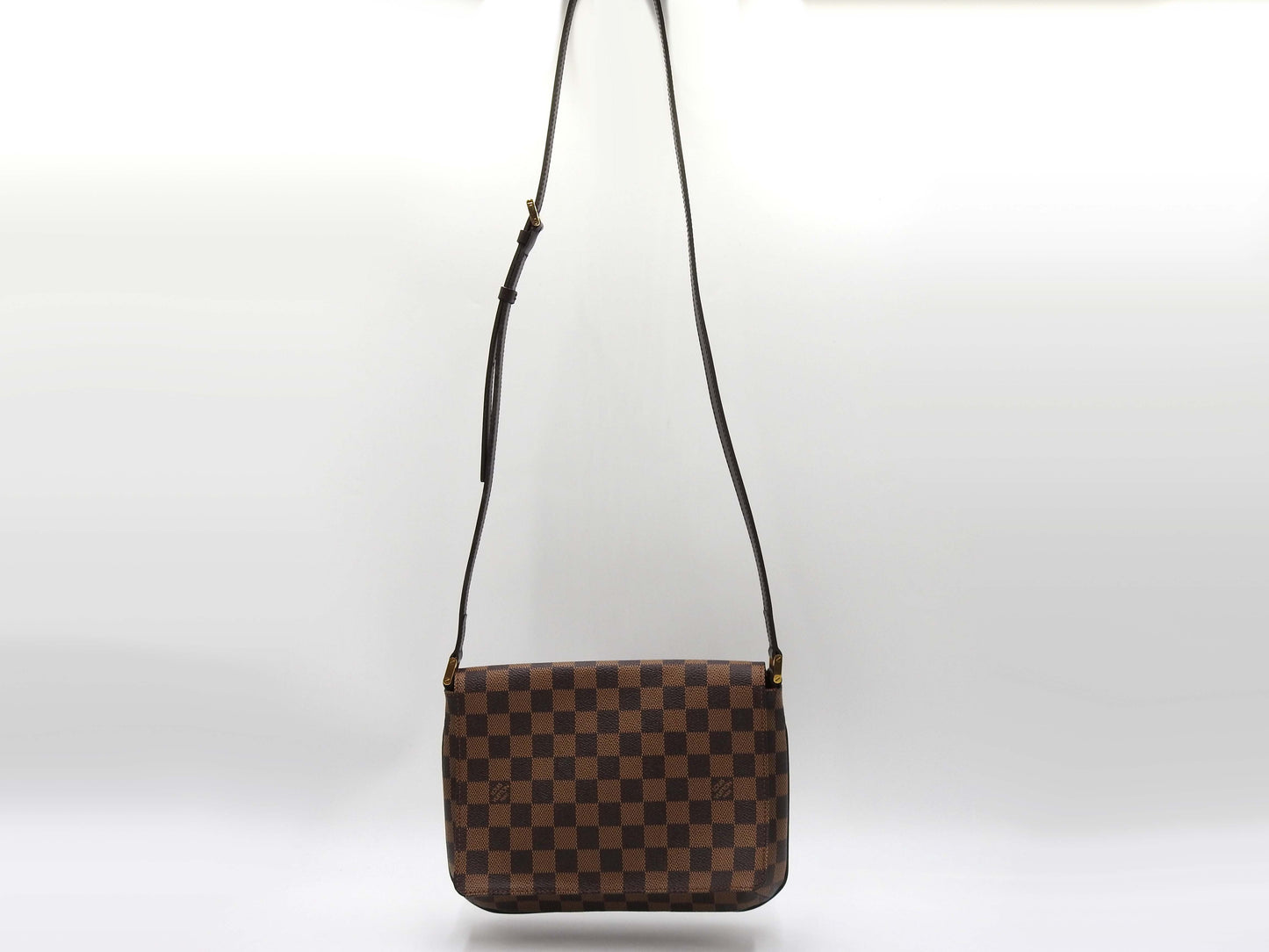 LOUIS VUITTON Musette Tango Long Crossbody Shoulder Bag Damier Ebene N51301