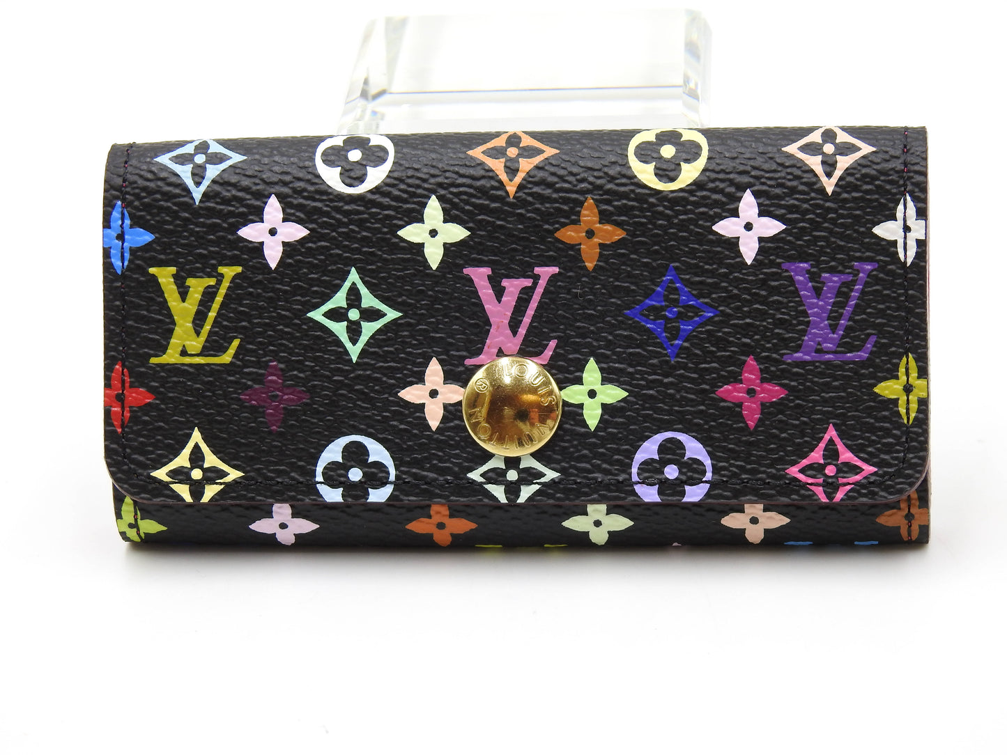 LOUIS VUITTON Multicles 4 Ring Key Holder Monogram Multicolor Black M93732