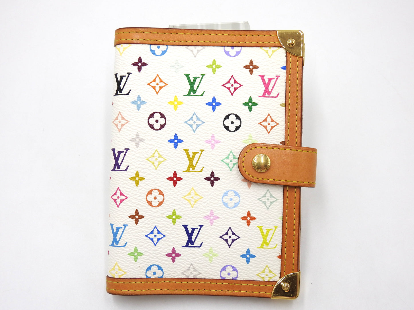 LOUIS VUITTON Monogram Multicolor Agenda PM Day Planner White R20896