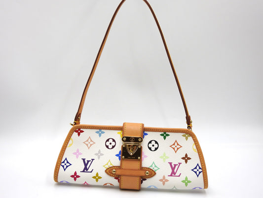 LOUIS VUITTON Shirley Shoulder Bag Monogram Multicolor Bron White M40049