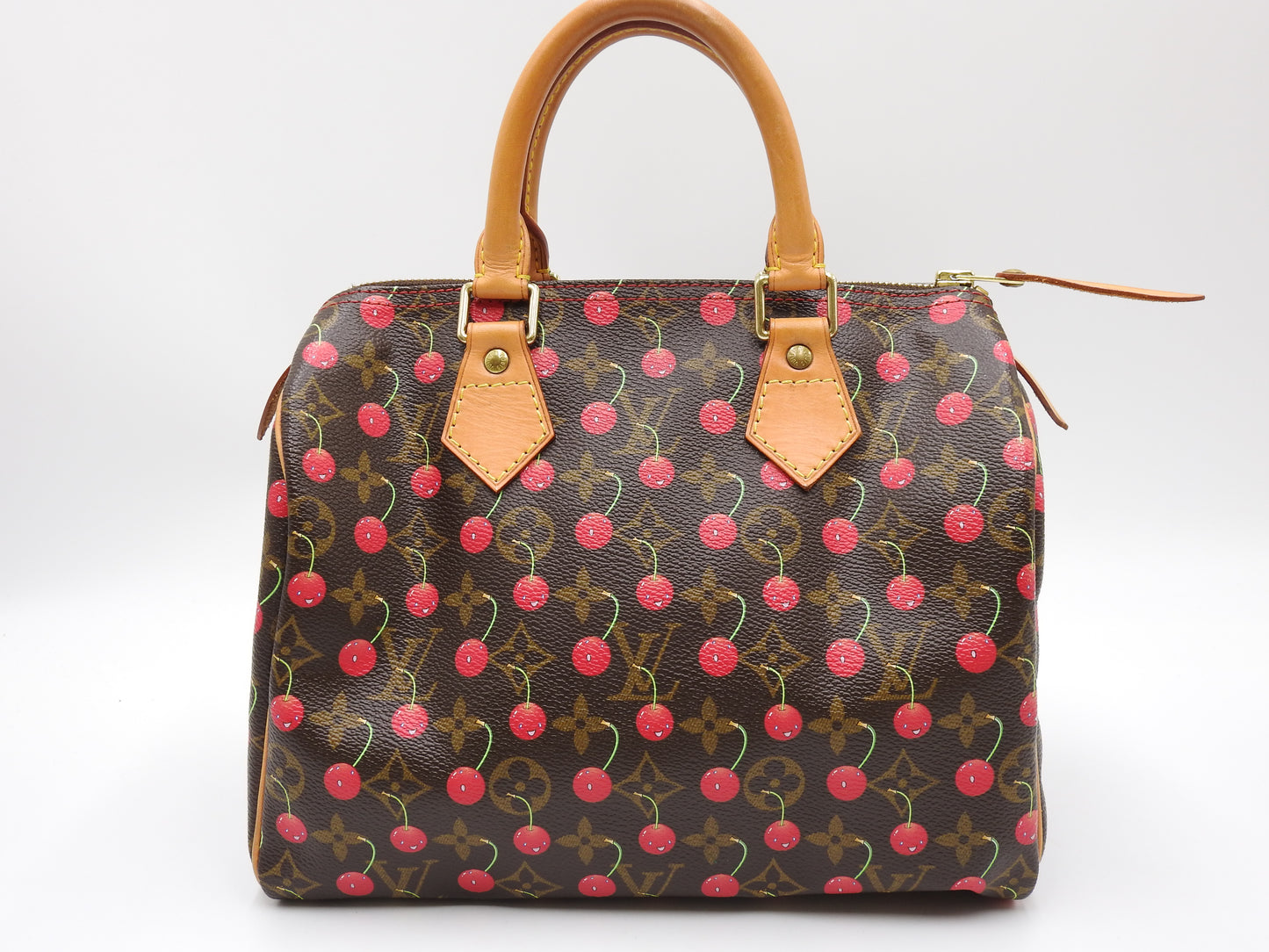 LOUIS VUITTON Monogram Cherry Speedy 25 Hand Bag Boston Bag Canvas M95009