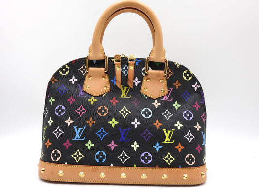 LOUIS VUITTON Alma PM Hand Bag Multicolor Noir Black M40444