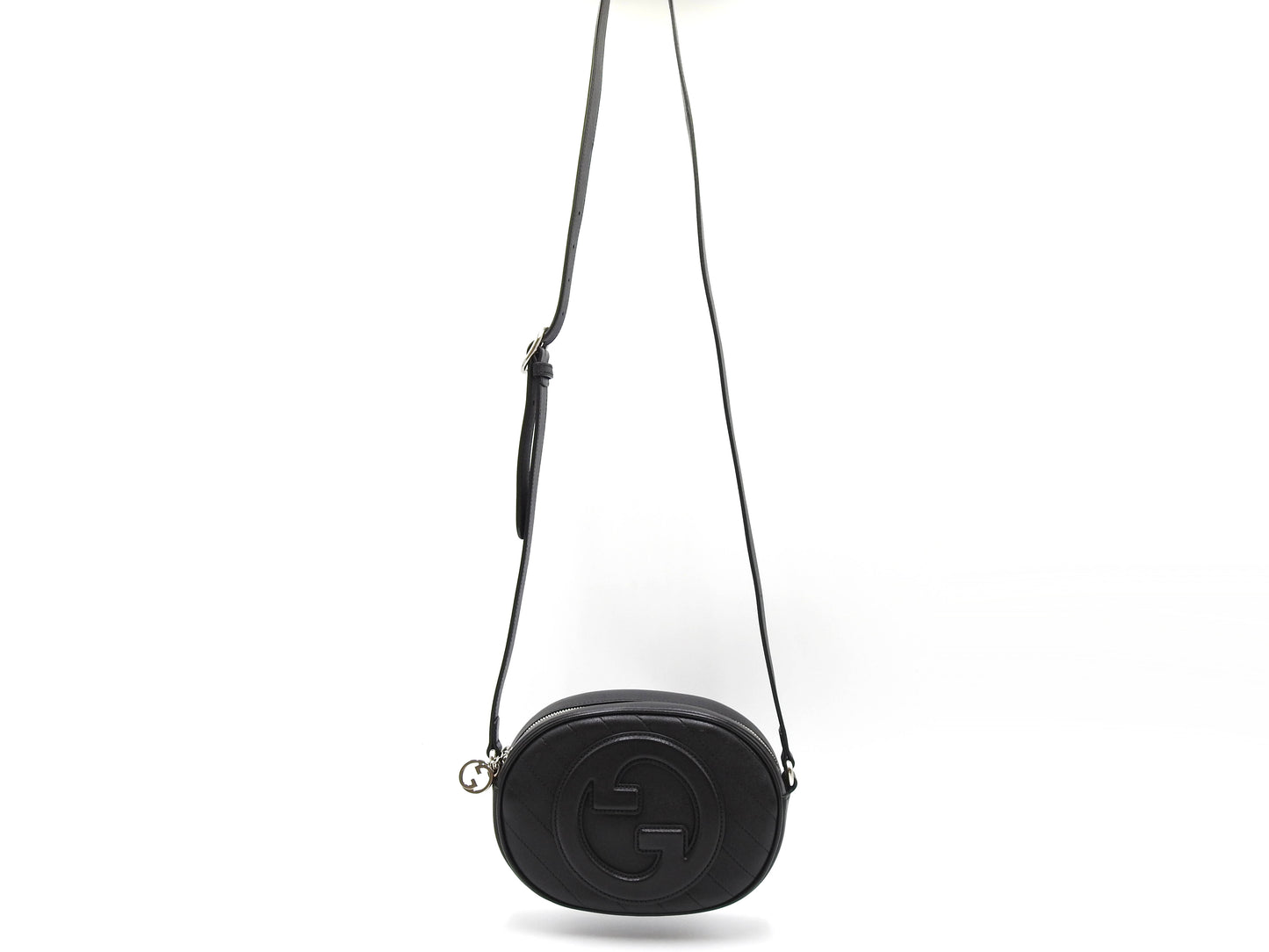 GUCCI Mini Blondie Interlocking G Crossbody Shoulder Bag Black 760175
