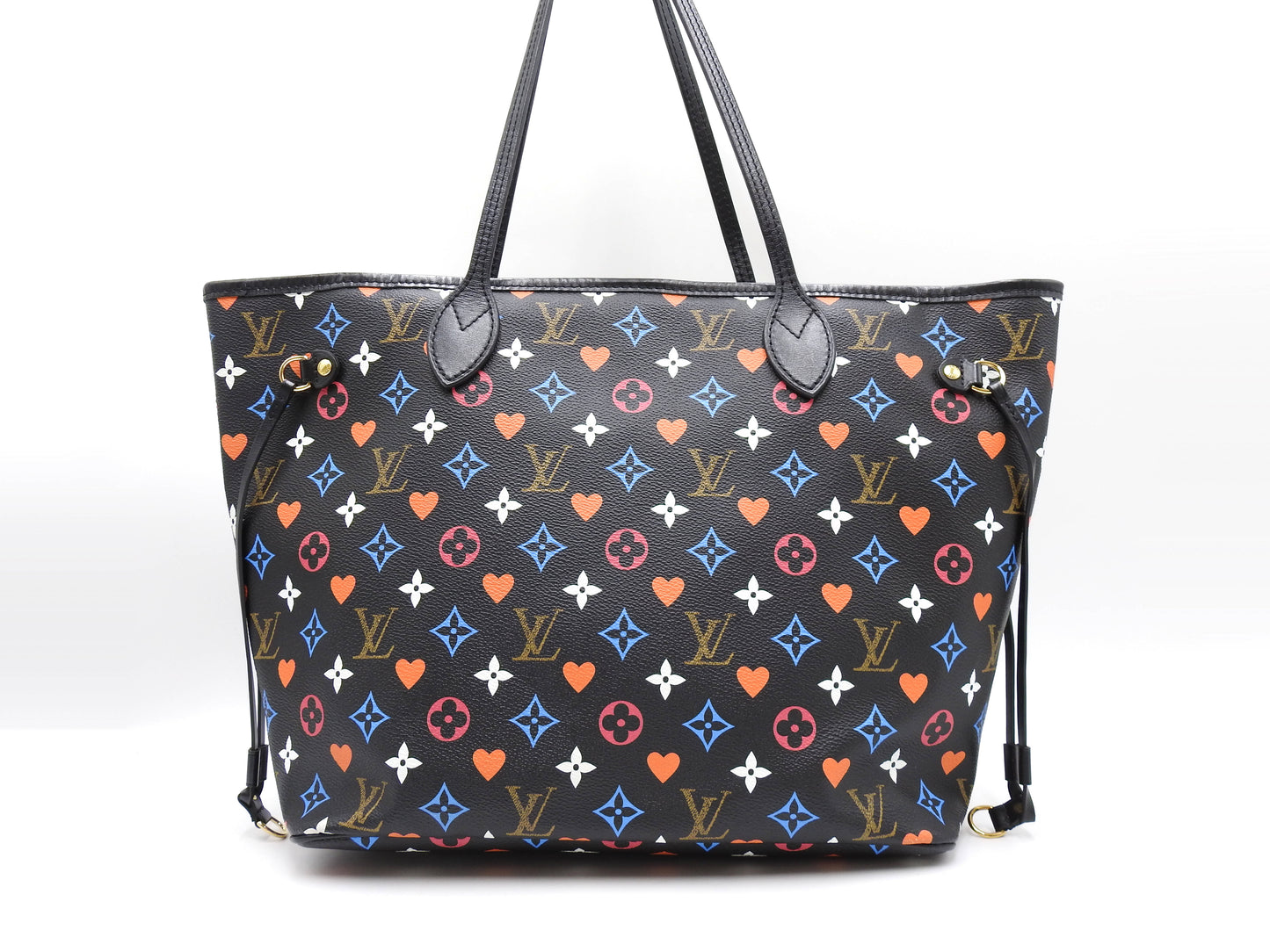 LOUIS VUITTON Game On Neverfull MM Shoulder Tote Bag Black M57483