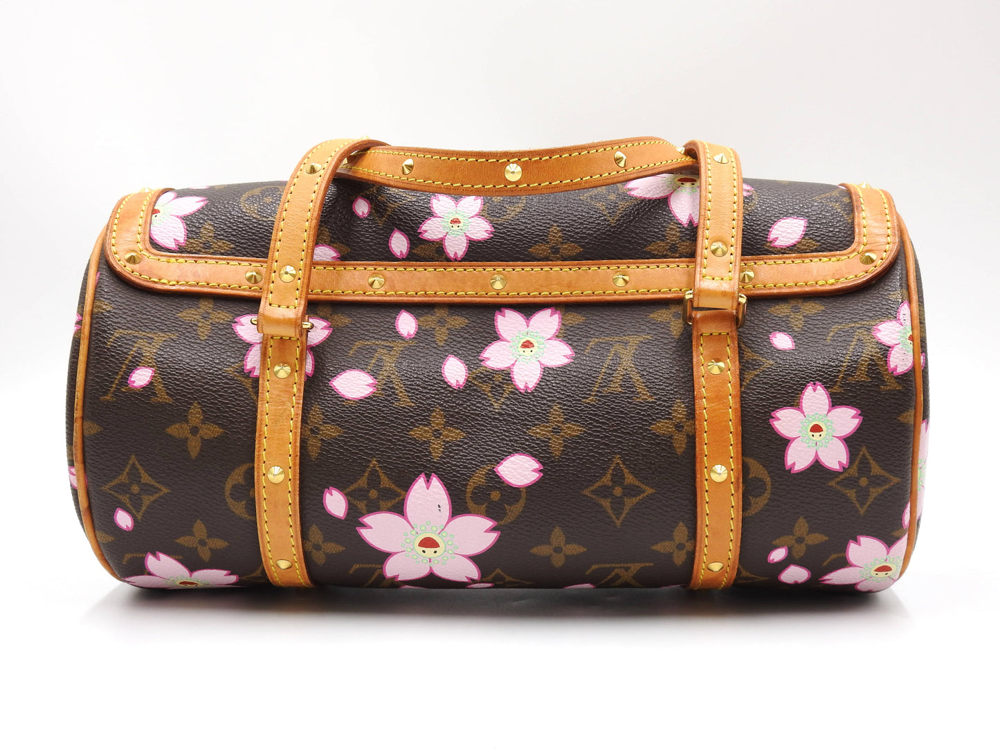 LOUIS VUITTON Papillon Shoulder Hand Bag Monogram Cherry Blossom M9209