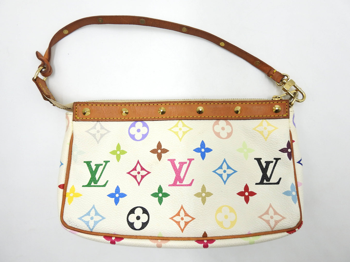 LOUIS VUITTON Pochette Accessory Pouch Monogram Multicolor Bron M92649