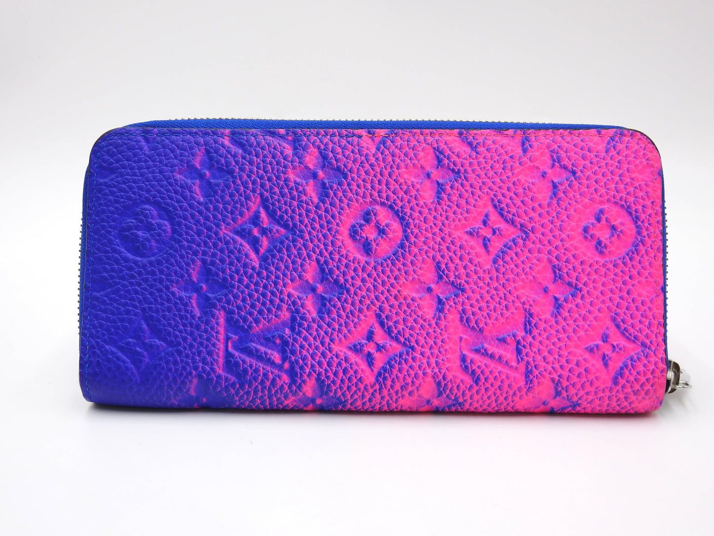 LOUIS VUITTON Monogram Illusion Zippy Wallet Vertical NM Blue Rose M81243