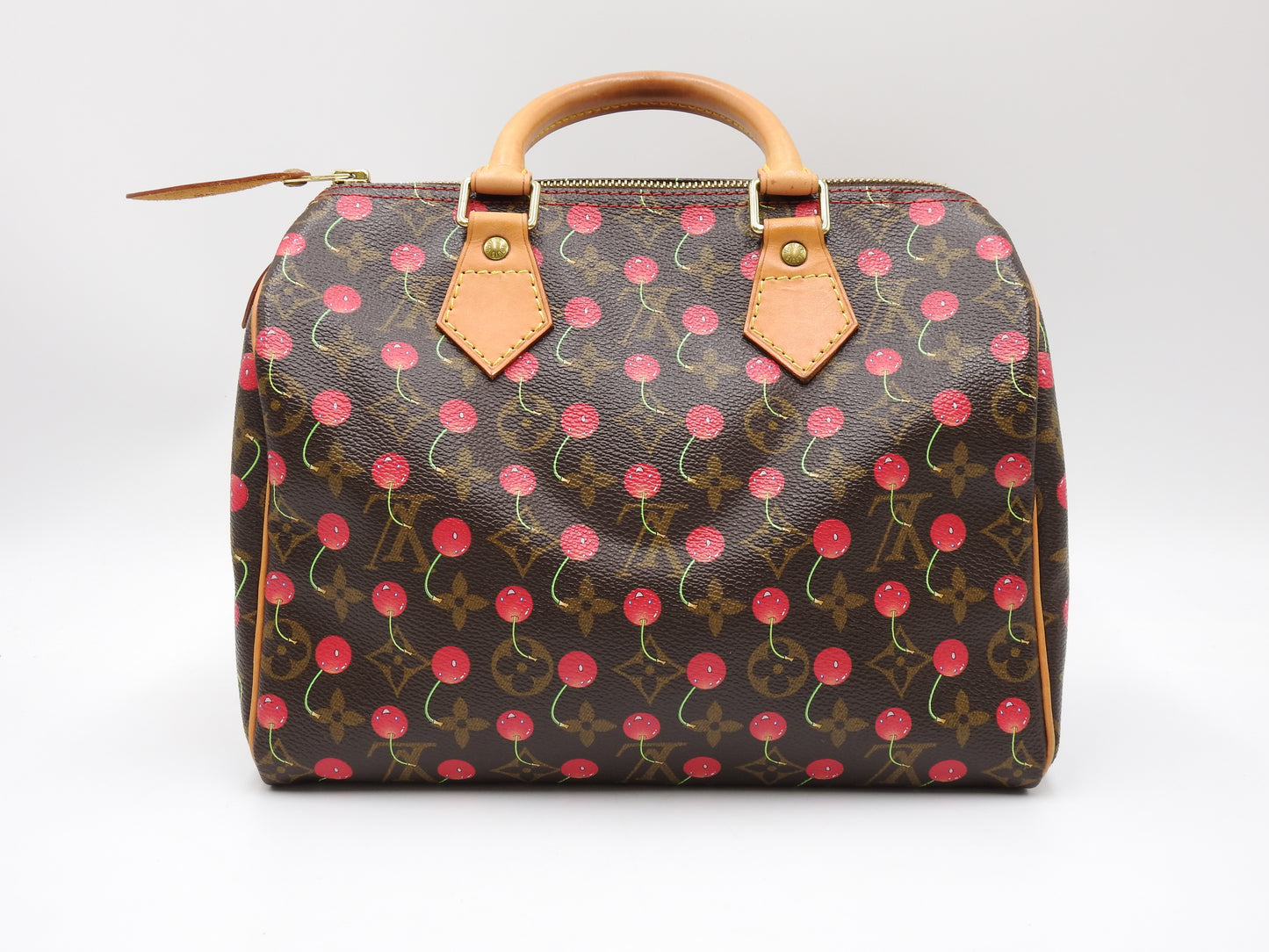 LOUIS VUITTON Monogram Cherry Speedy 25 Hand Bag Boston Bag Canvas M95009