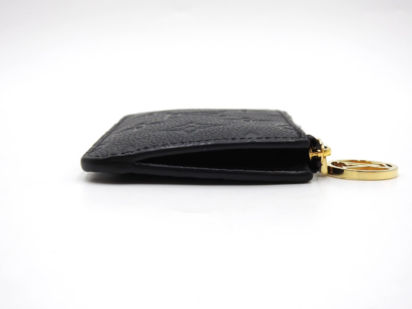 LOUIS VUITTON Monogram Empreinte Romy Card Case Holder Black M81883