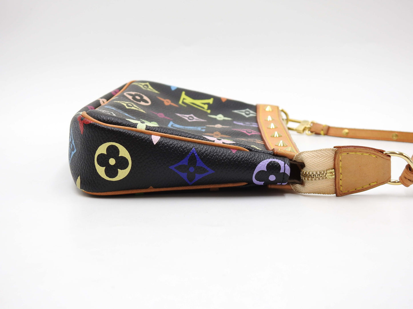 LOUIS VUITTON Pochette Accessories Pouch Monogram Multicolor Black M92648