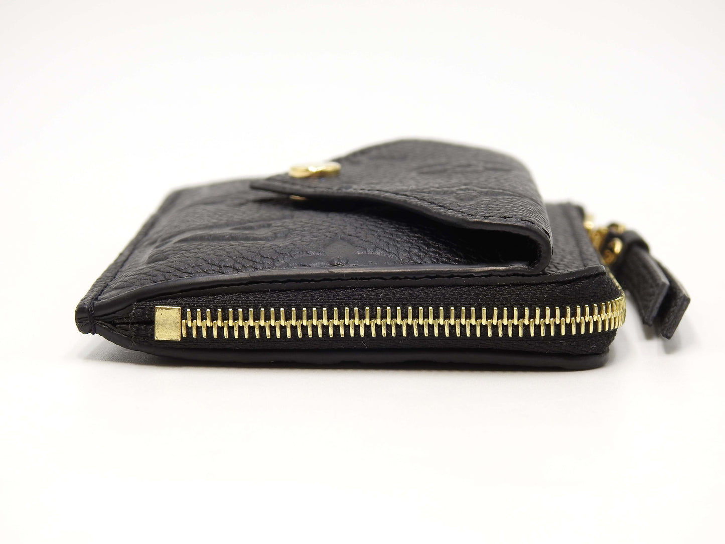 LOUIS VUITTON Monogram Empreinte Verso Coin Purse Card Holder Black M69421