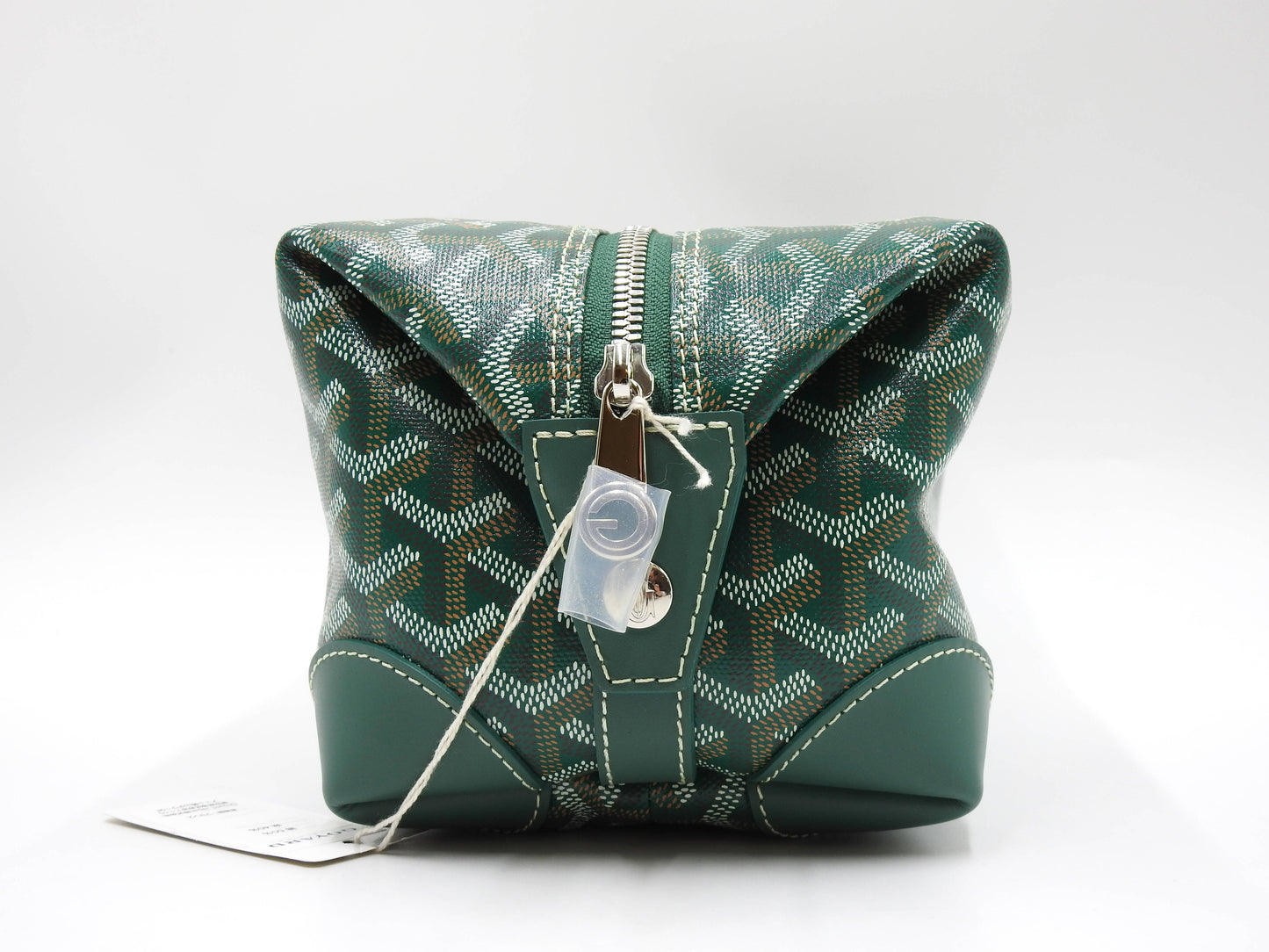 GOYARD AMA BOIENG 25 Toiletry Pouch Clutch Bag PVC Leather Green