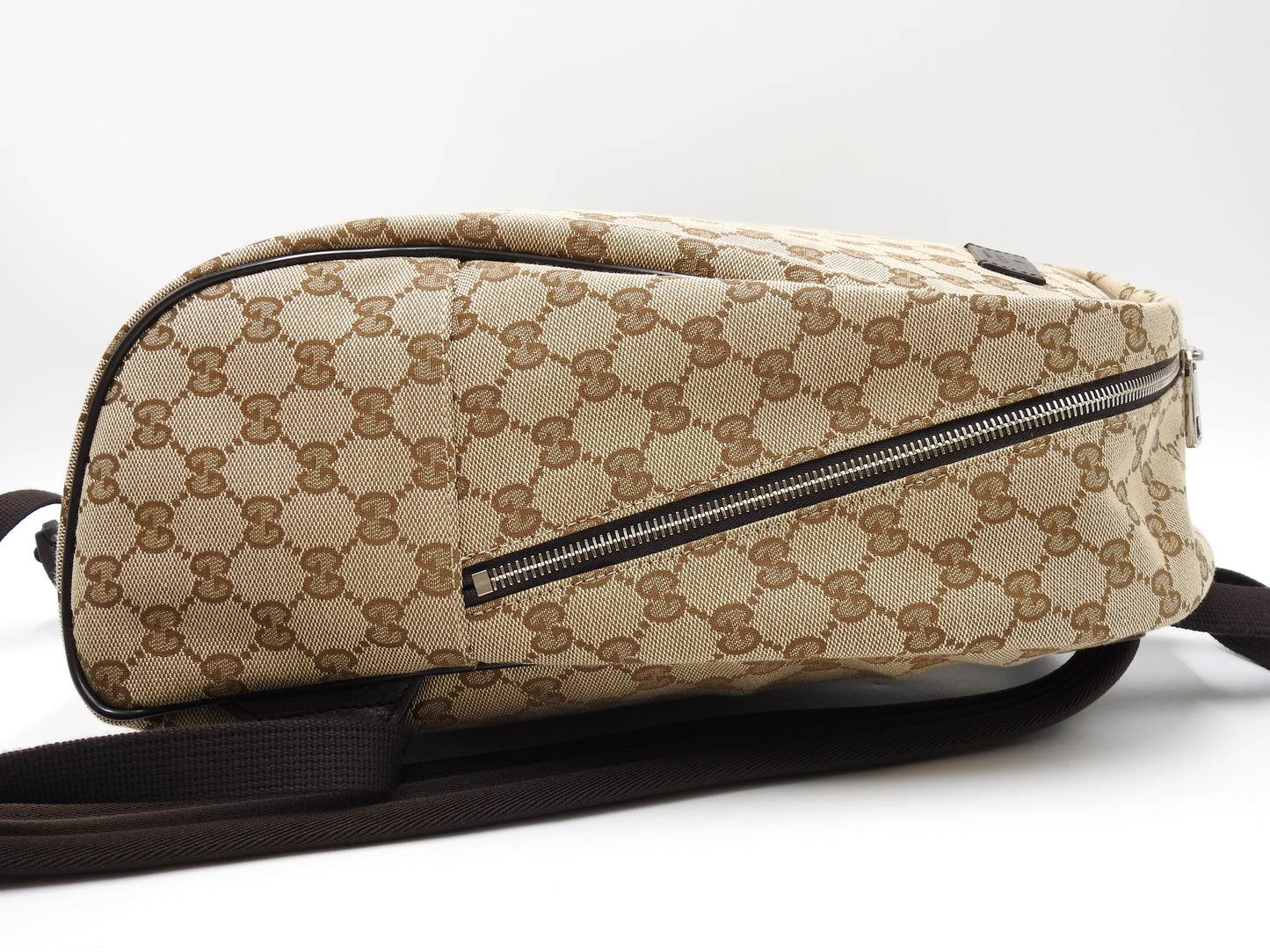 GUCCI Monogram GG Canvas Backpack Bag Beige Brown 449906 Outlet