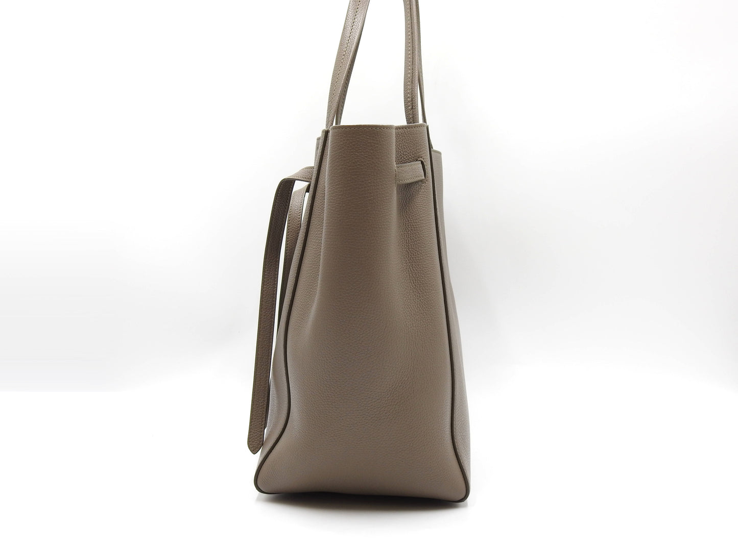 CELINE Cabas Phantom Small Tote Shoulder Bag Calf Leather Gray 189023