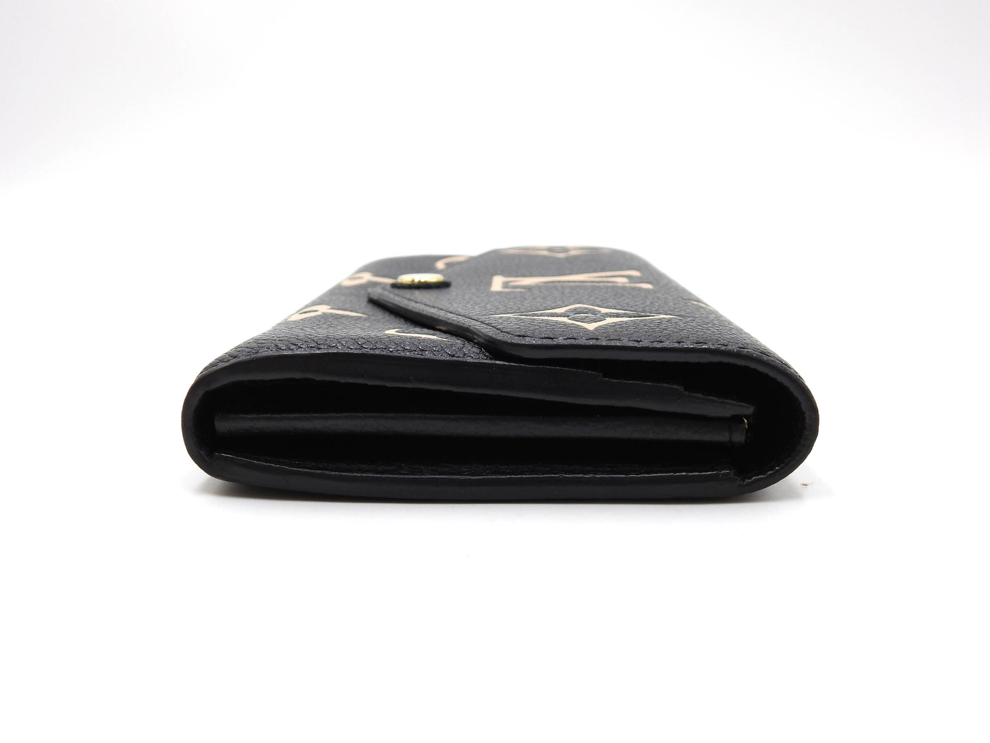 LOUIS VUITTON Monogram Empreinte Giant Sarah Wallet Black Beige M80496