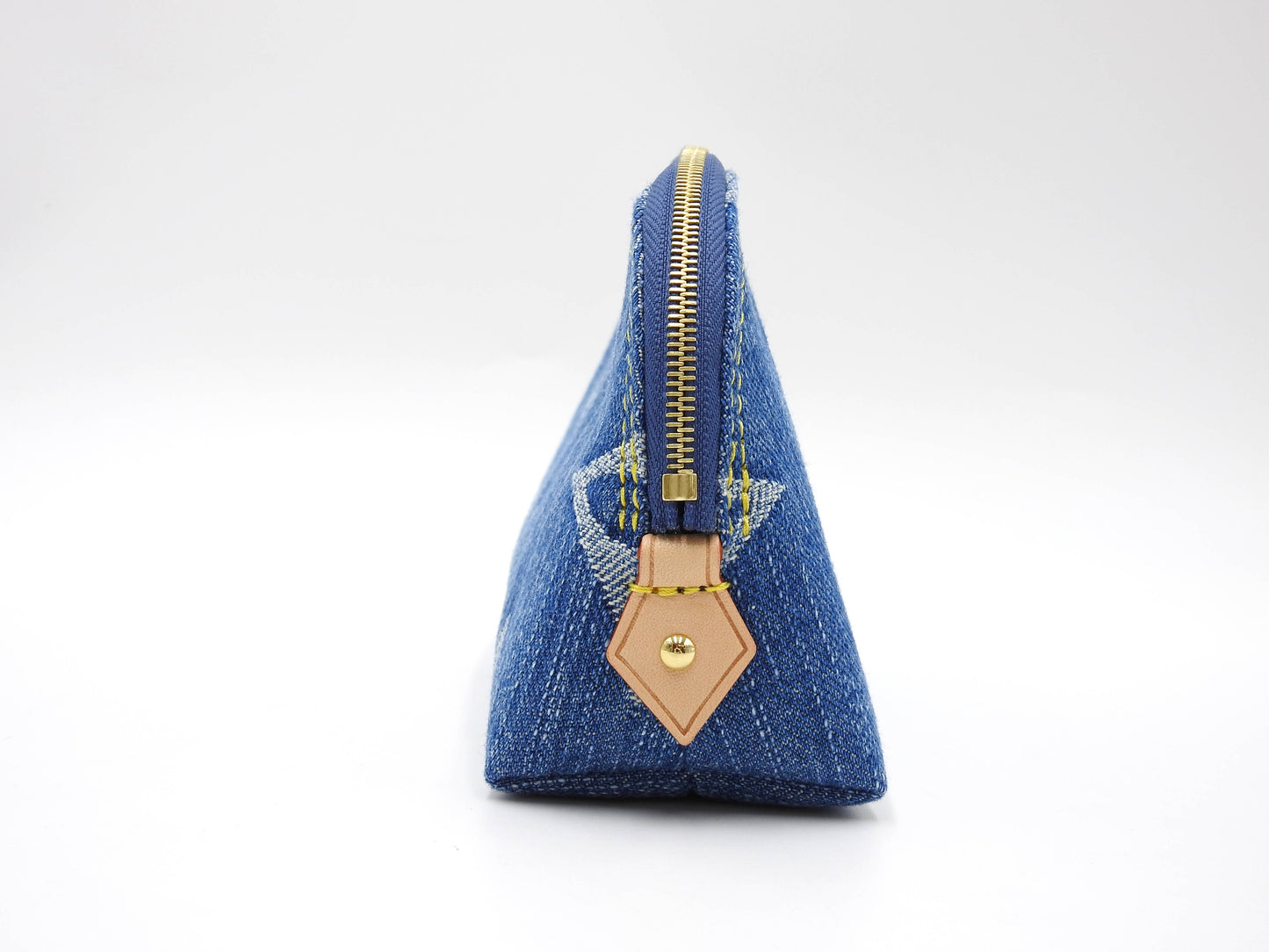 LOUIS VUITTON LV Remix Monogram Denim Cosmetic Pouch PM Blue M24316