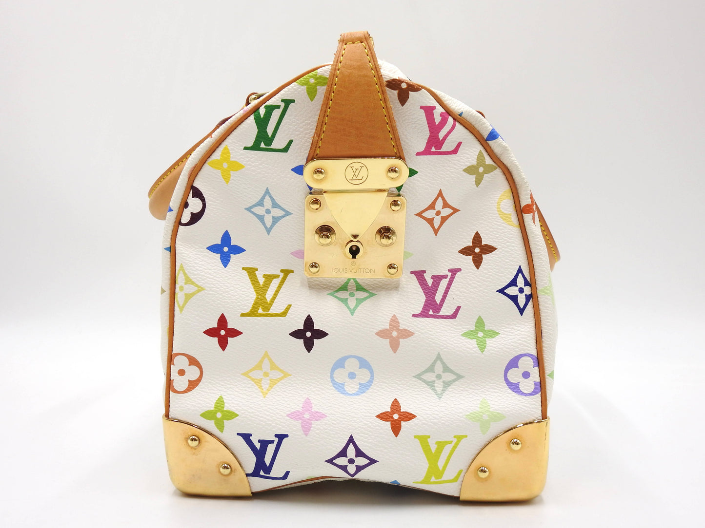 LOUIS VUITTON Speedy 30 Boston Hand Bag Multicolor Bron White M92643