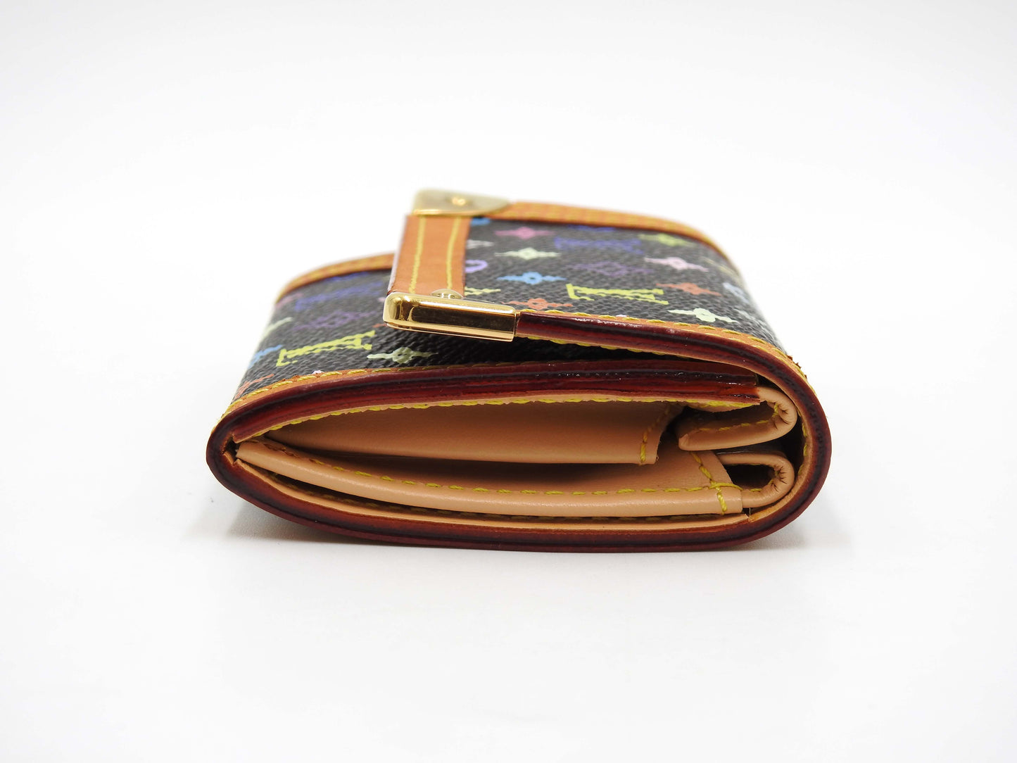 LOUIS VUITTON Monogram Multicolor Porte Monnaie Plat Coin Purse M92656