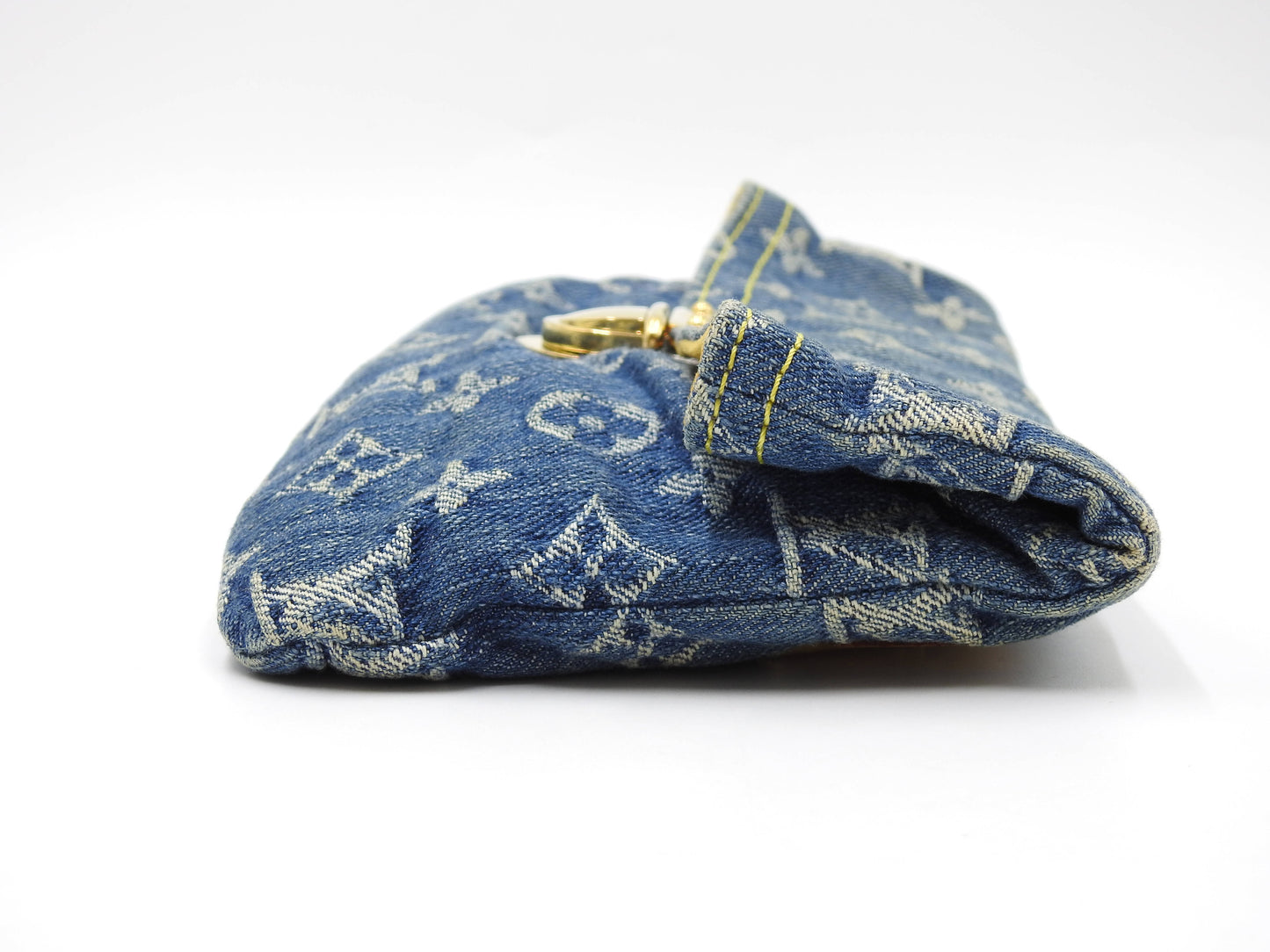 LOUIS VUITTON Monogram Denim Pochette Pratt Clutch Second Bag M95007
