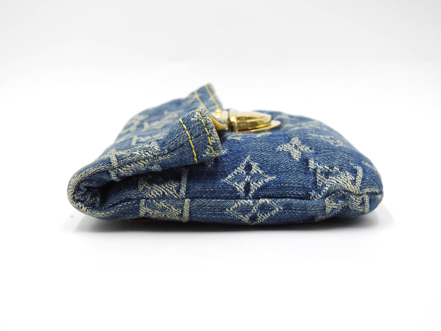 LOUIS VUITTON Monogram Denim Pochette Pratt Clutch Second Bag M95007