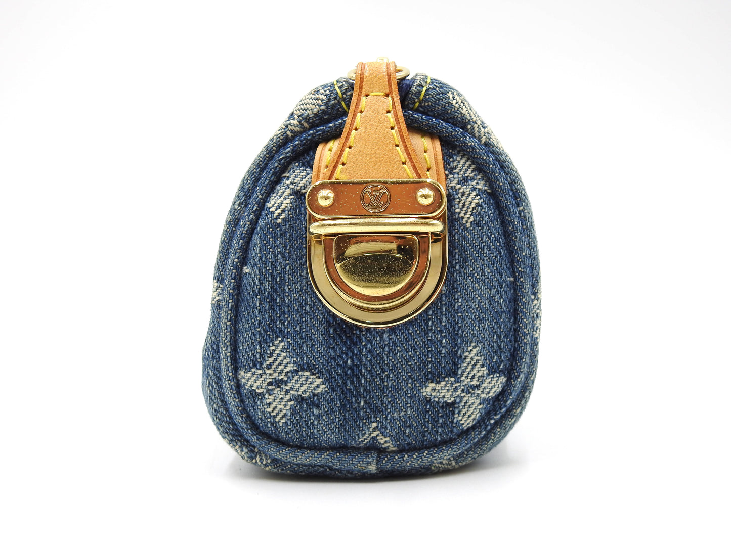 LOUIS VUITTON Monogram Denim Trousse Speedy PM Pouch Blue M95082