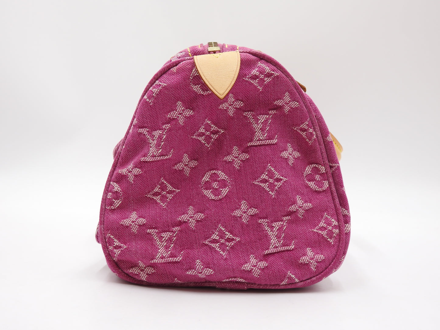LOUIS VUITTON Monogram Denim Neo Speedy Boston Hand Bag Pink M95214
