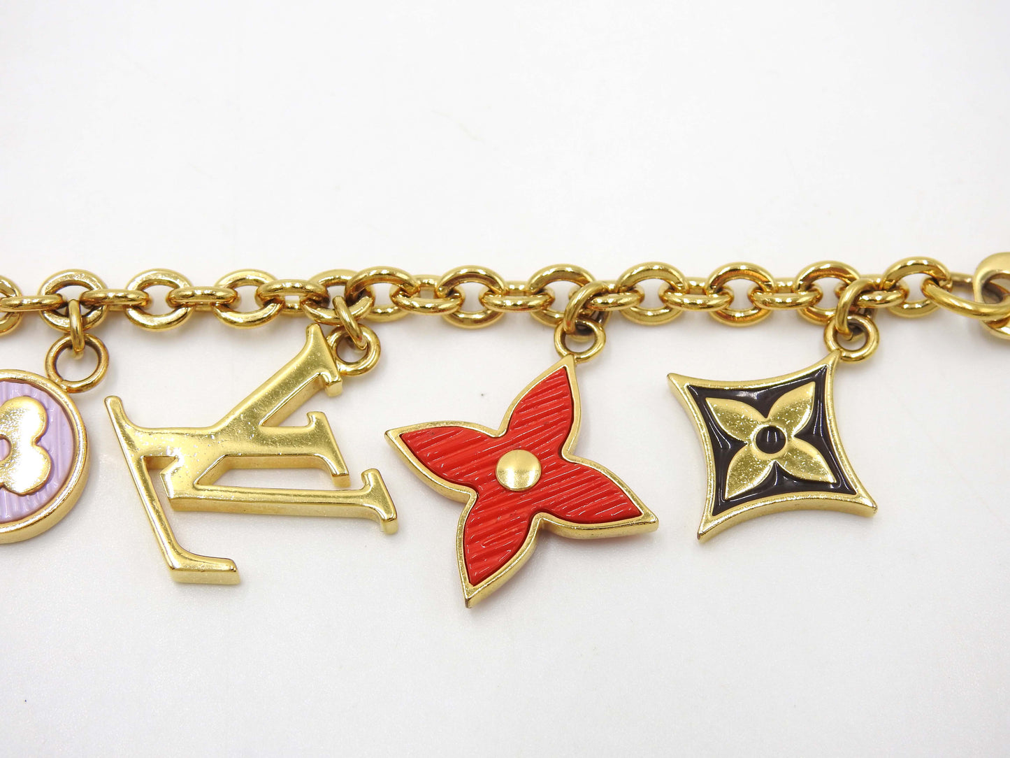 LOUIS VUITTON Spring Street Chain Bag Charm Key Holder GP Gold M0054