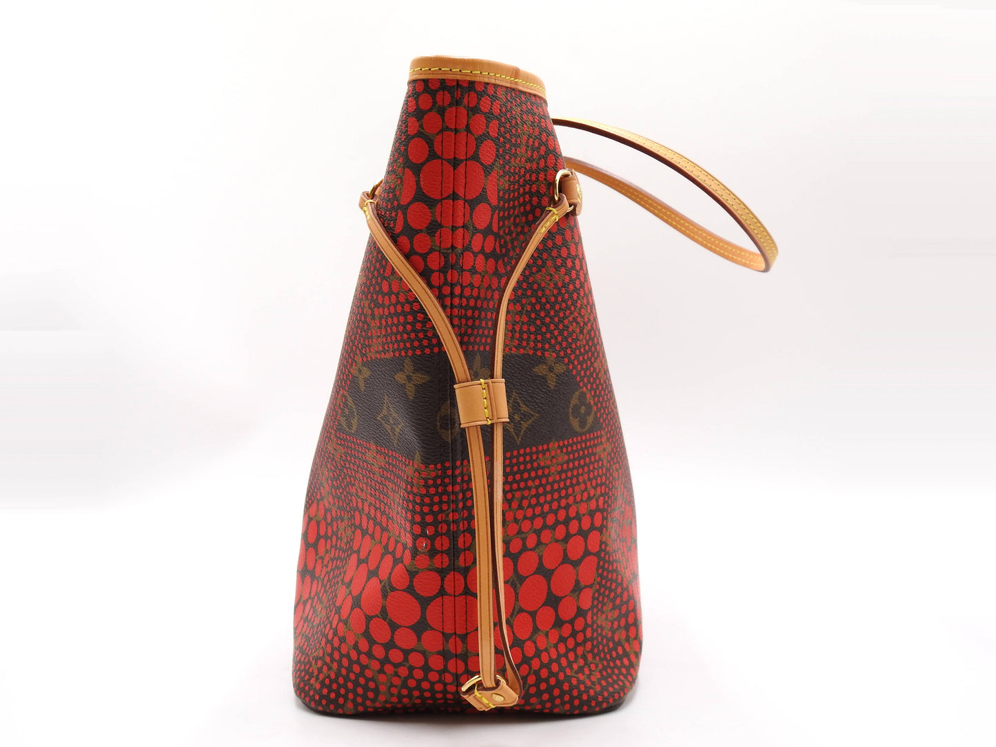 LOUIS VUITTON Monogram Wave Kusama Yayoi Neverfull MM Tote Bag Red M40686