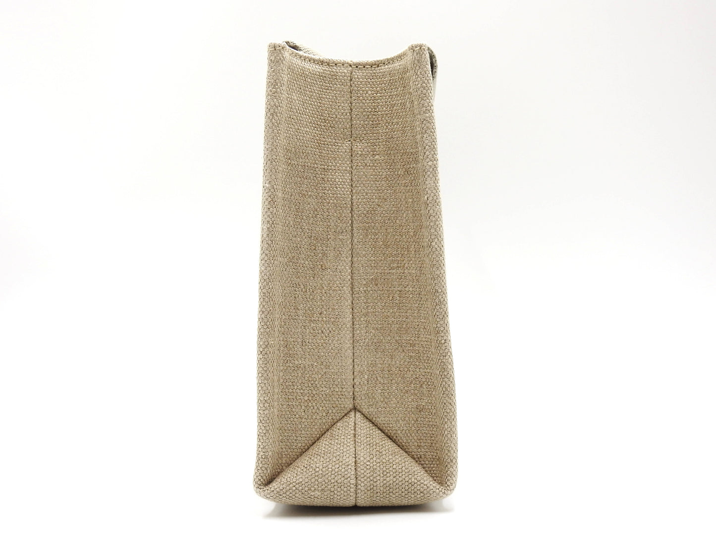 CHLOE Woody 2way Small Tote Bag Shoulder Bag Canvas Beige Gray