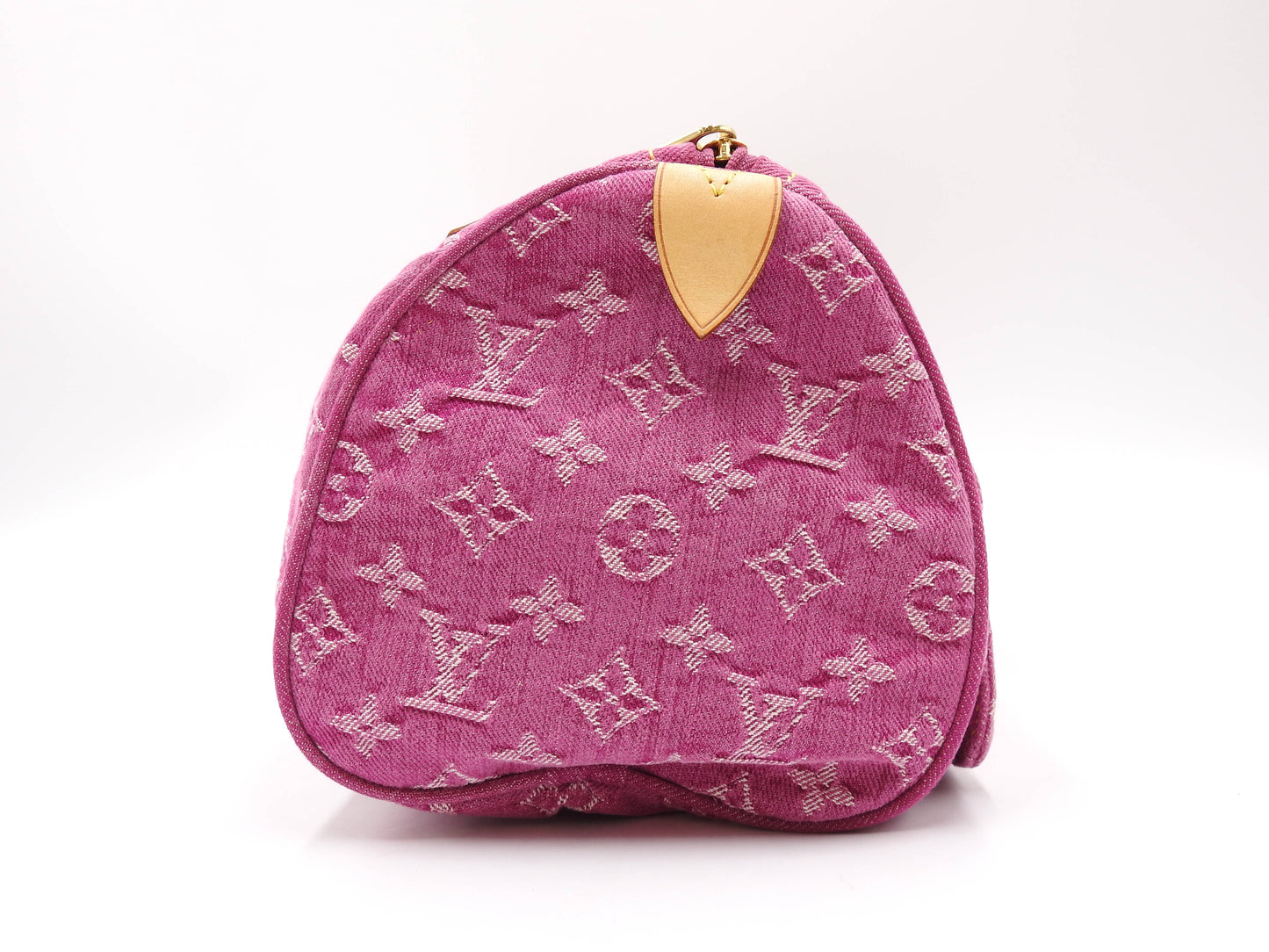 LOUIS VUITTON Monogram Denim Neo Speedy Boston Hand Bag Pink M95214
