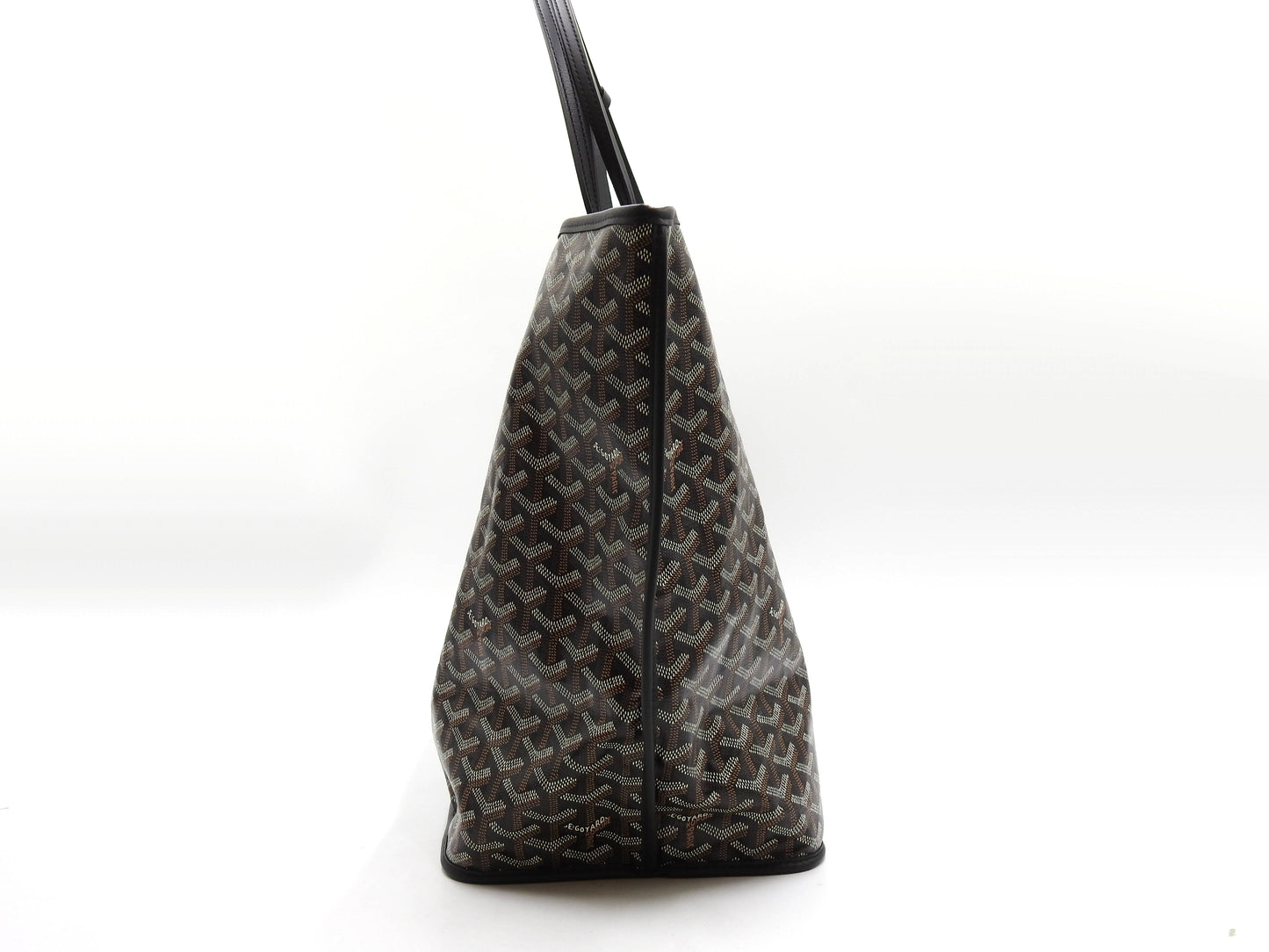 GOYARD Anjou GM Reversible Shoulder Tote Bag PVC Canvas Leather Black