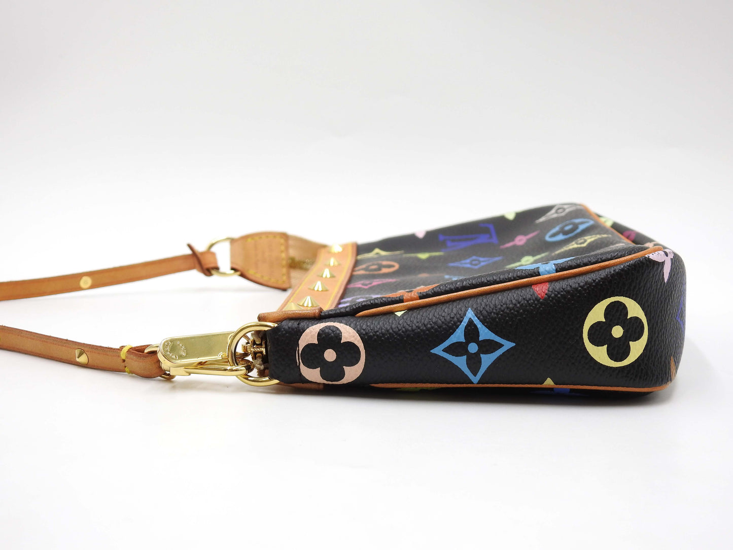 LOUIS VUITTON Pochette Accessories Pouch Monogram Multicolor Black M92648