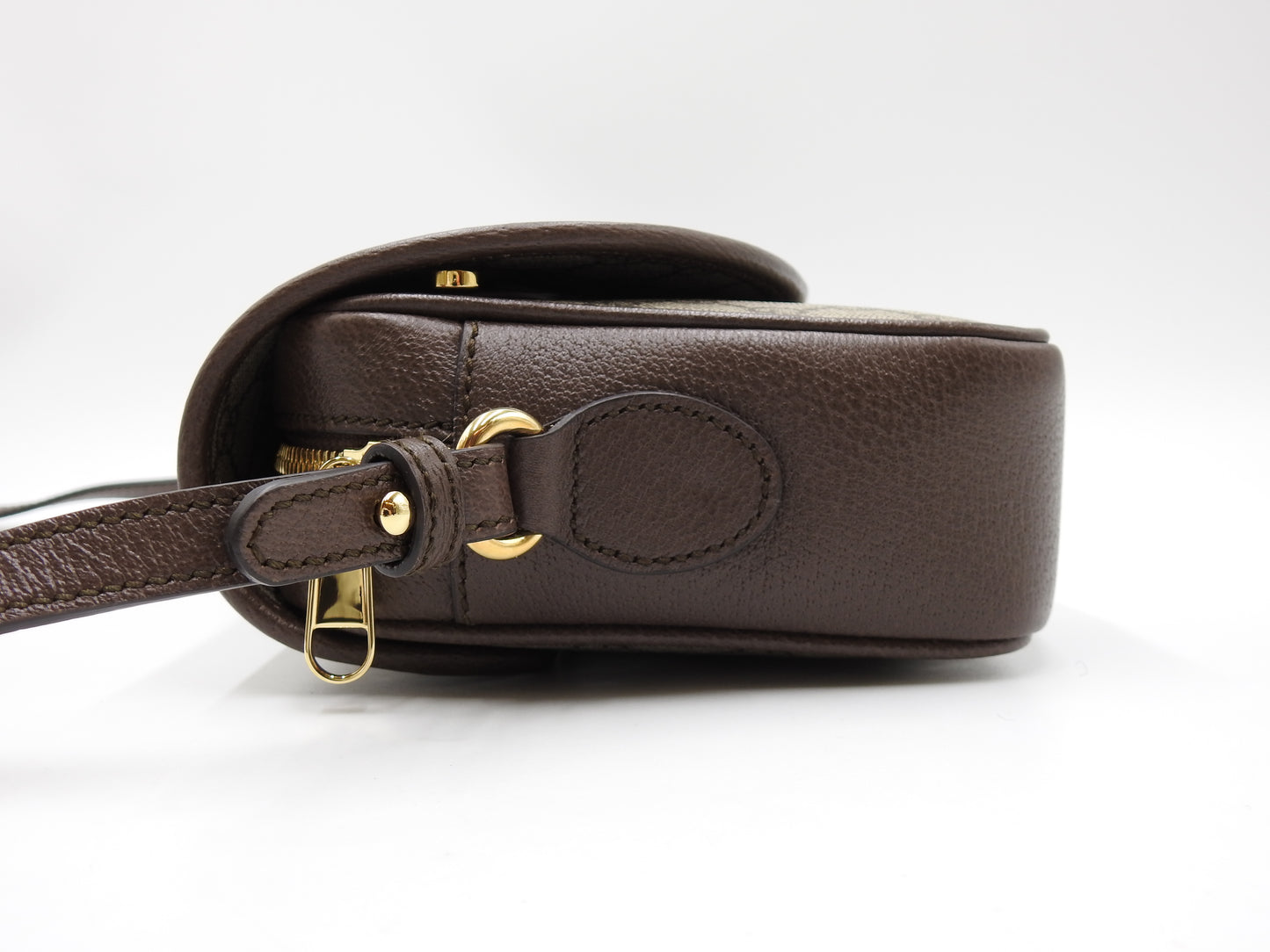 GUCCI GG Supreme Ophidia Web Messenger Shoulder Bag Beige Brown 722117