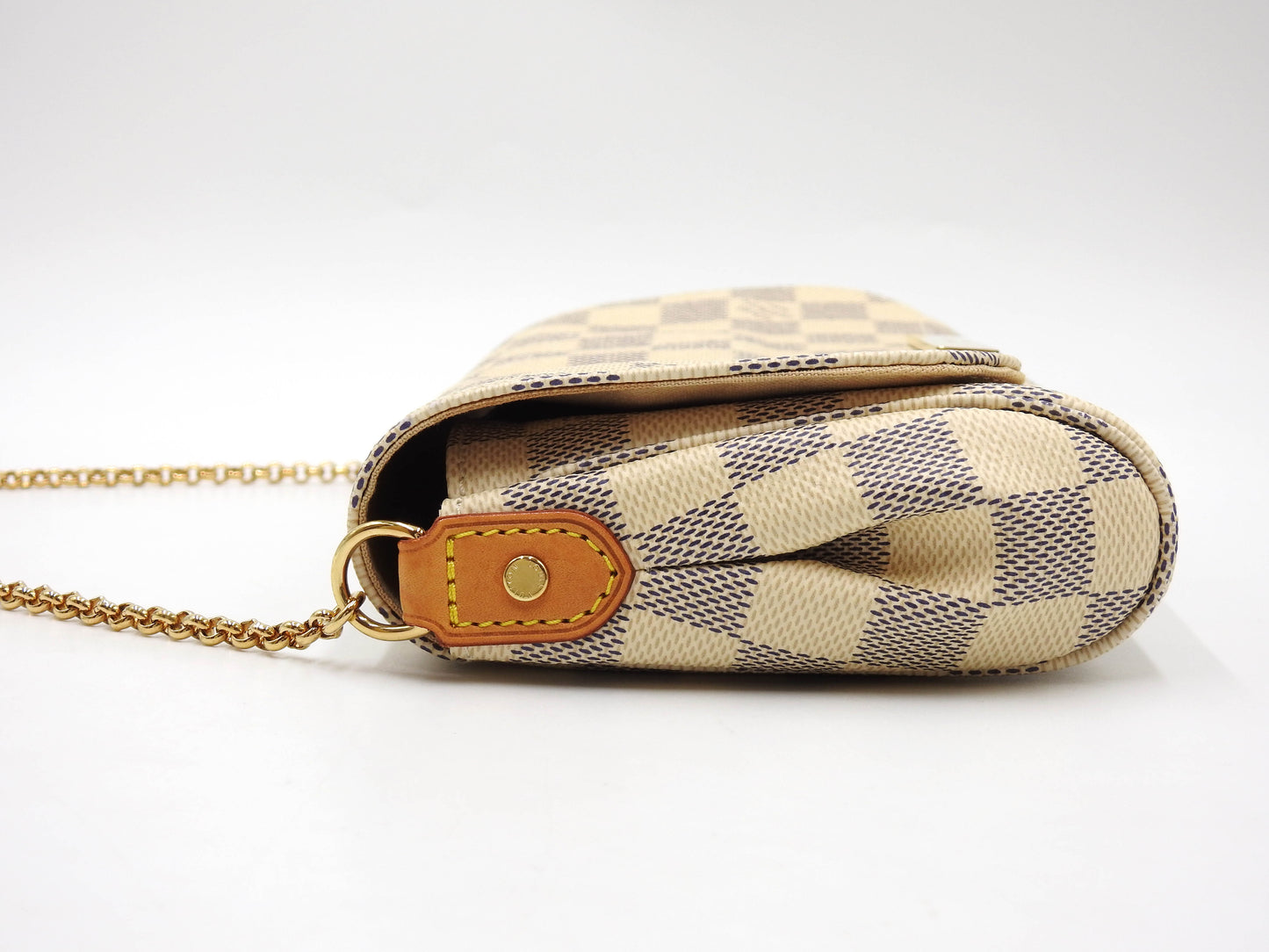 LOUIS VUITTON Damier Azur Favorite PM 2way Shoulder Hand Bag Canvas N41266